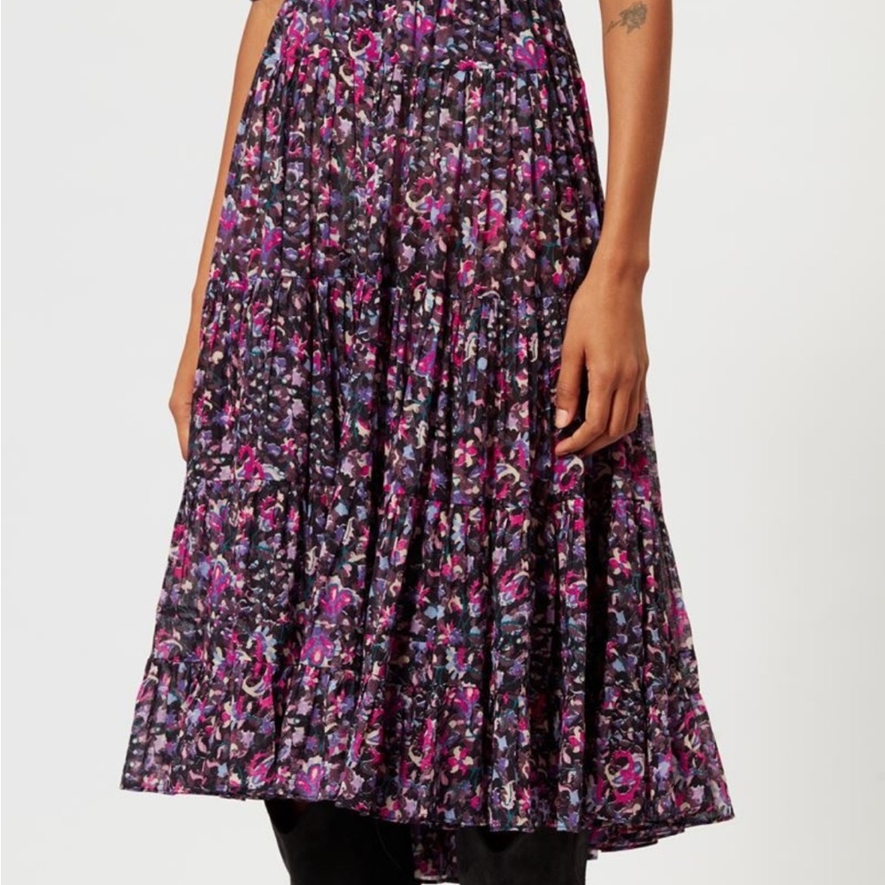 Isabel Marant Women's Floral Skirt - Purple